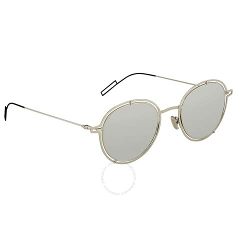 dior round 0210|Dior Silver Mirror Round Sunglasses CD 0210S 010 DC.